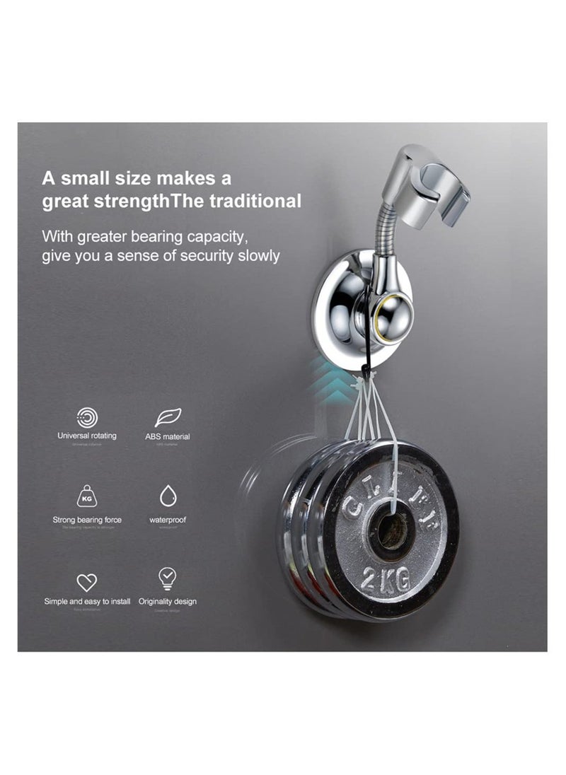 Suction Cup Shower Head Holder  Bracket Adjustable Height, Multi-Directional Removable Wall Mounted Suction Bracket