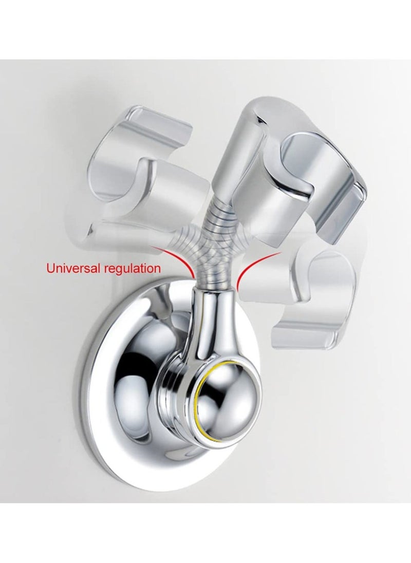 Suction Cup Shower Head Holder  Bracket Adjustable Height, Multi-Directional Removable Wall Mounted Suction Bracket
