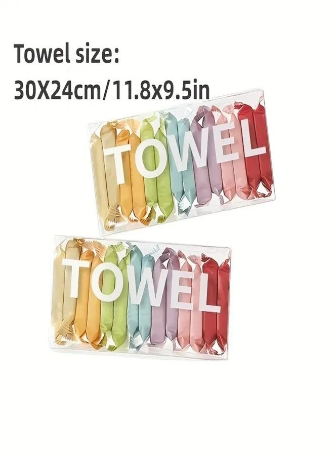 Disposable Compressed Towels Washcloth Portable Travel Towel Thickened Compressed Face Cleansing Beauty Square Towel Washcloth for Camping or Travel