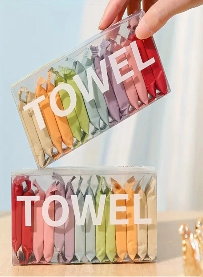 Disposable Compressed Towels Washcloth Portable Travel Towel Thickened Compressed Face Cleansing Beauty Square Towel Washcloth for Camping or Travel