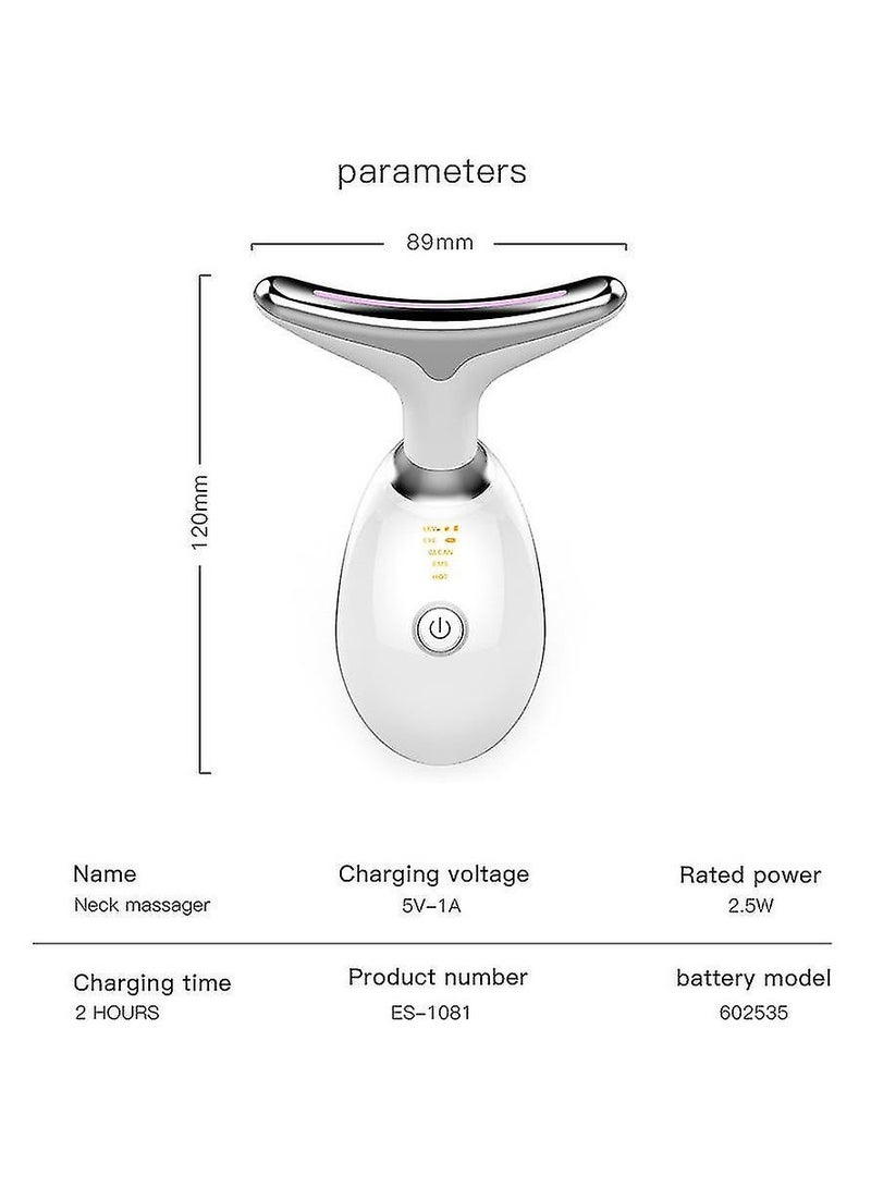 Intense Pulsed Light Wrinkles Reducing Instrument, Face and Neck Massager, Double Chin Reducer Vibration Massager, Skin Rejuvenation Beauty, Lifting and Tightening Sagging Skin Skin, 3 Llight Modes