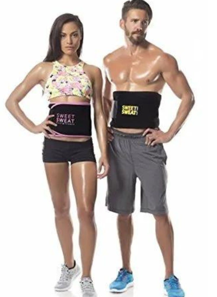 Sweat Waist Trimmer For Women And Men - Sweat Band Waist Trainer For High-Intensity Training & Workouts