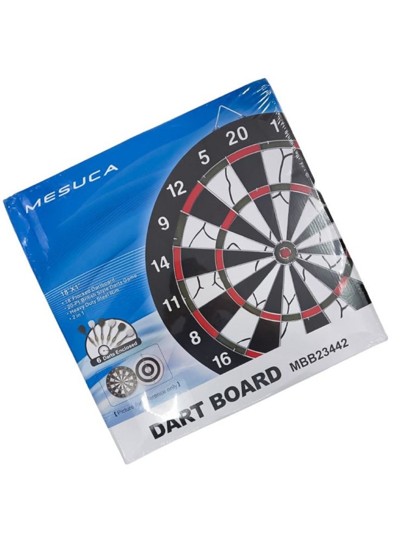 18-Inch Flocking Dartboard Set 1 Board With 6 Pcs Dart Pin