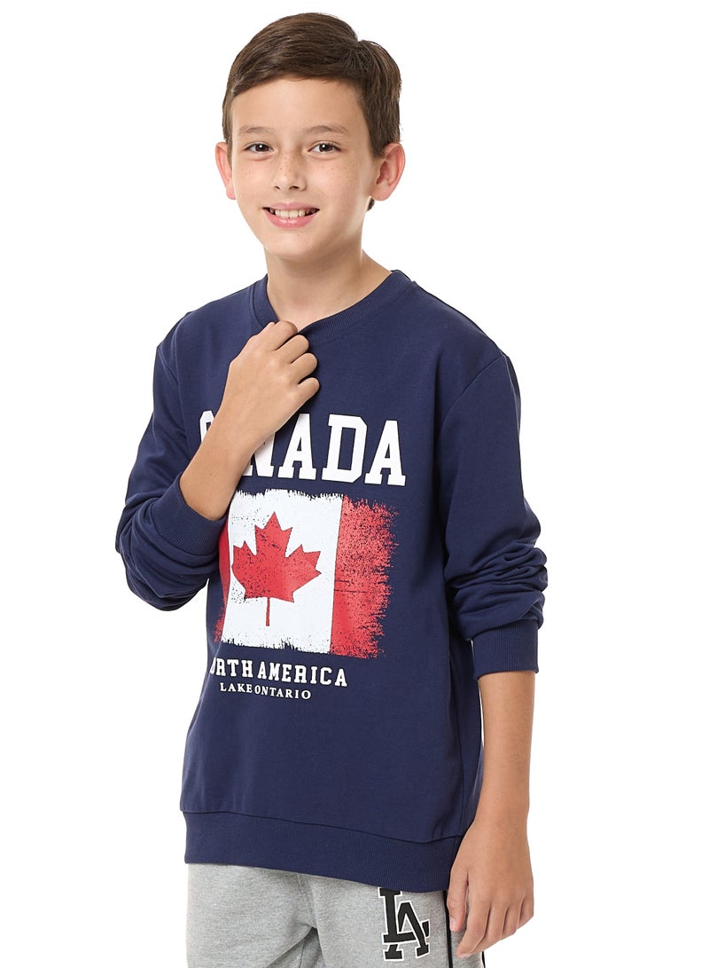 Boys' Sweatshirt  (8-14yrs) Navy