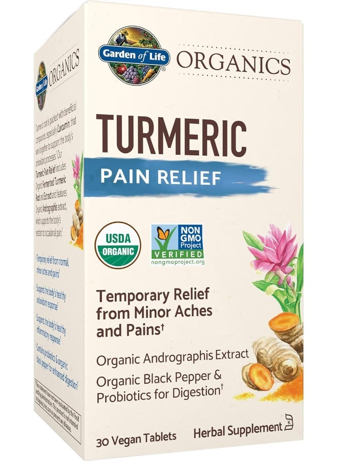 Mykind Organics Turmeric Pain Relief Formula 30 Vegan 183069