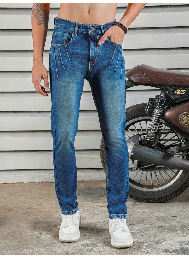 Men’s Straight Tapered Indigo Jeans – Fashionable and Comfortable