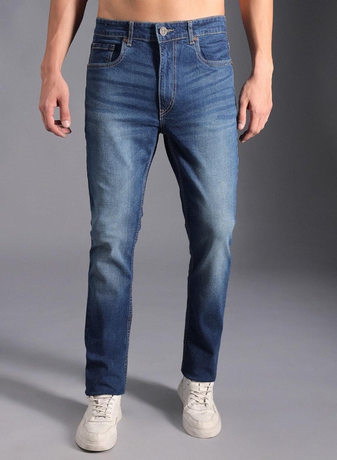 Men’s Straight Tapered Indigo Jeans – Modern and Easy