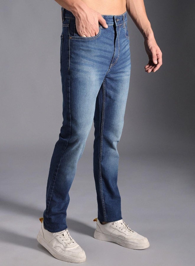 Men’s Straight Tapered Indigo Jeans – Modern and Easy