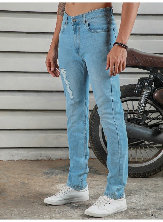 Men’s Straight Tapered Indigo Jeans – Trendy and Comfortable