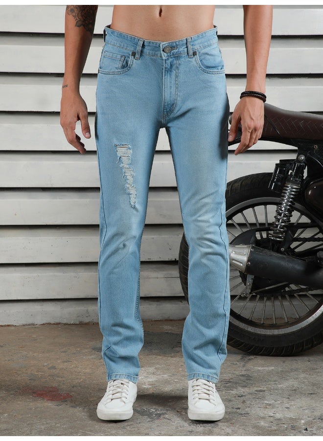 Men’s Straight Tapered Indigo Jeans – Trendy and Comfortable