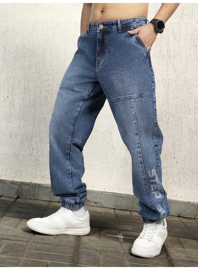 Men Indigo Jeans - Straight Fit for a Sleek Look