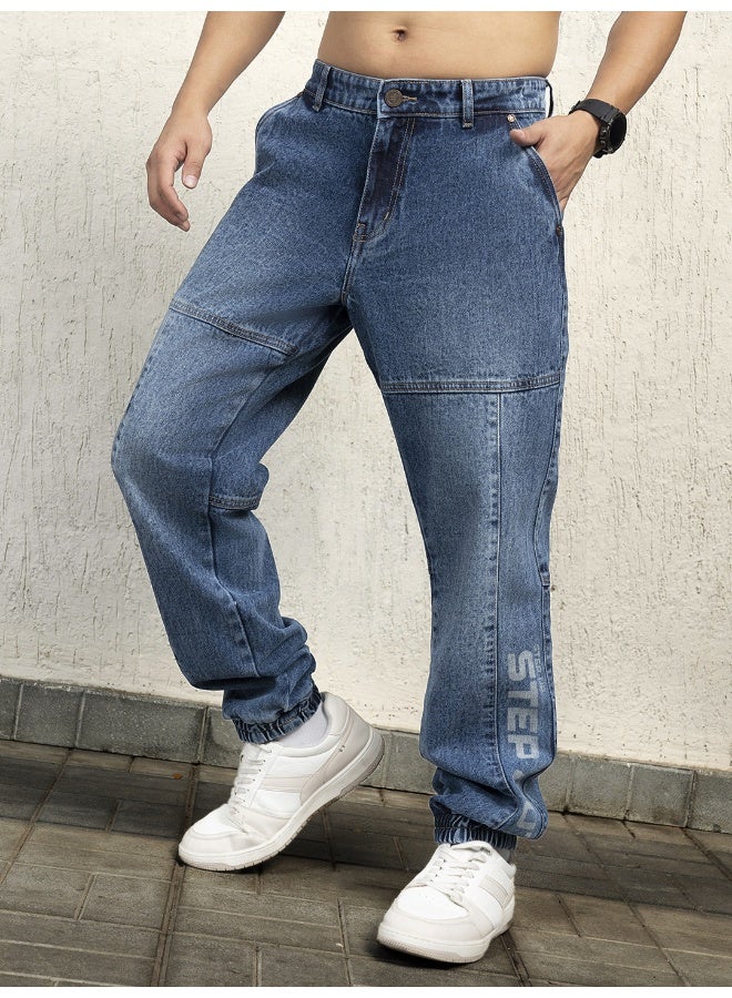 Men Indigo Jeans - Straight Fit for a Sleek Look