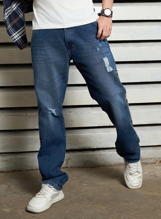 Men's Indigo Straight Fit Jeans - Sleek and Stylish Everyday Denim