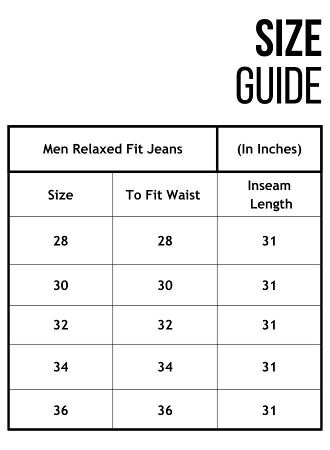 Men Indigo Jeans - Loose Fit Stylish and Comfortable