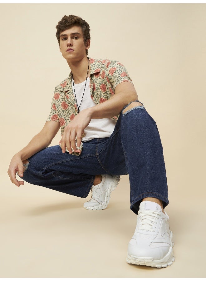Men's Dark Blue Jeans - Classic Fit for Everyday Wear