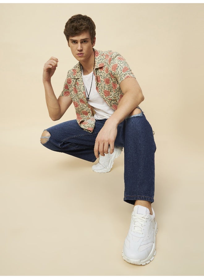 Men's Dark Blue Jeans - Classic Fit for Everyday Wear