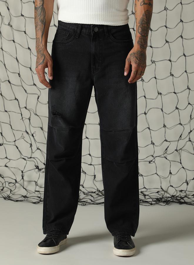 Men Black Jeans - Loose Fit for Comfortable Everyday Wear