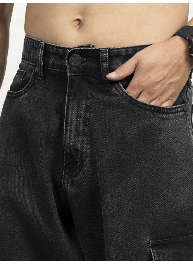 Men Black Jeans - Loose Fit with a Casual Style