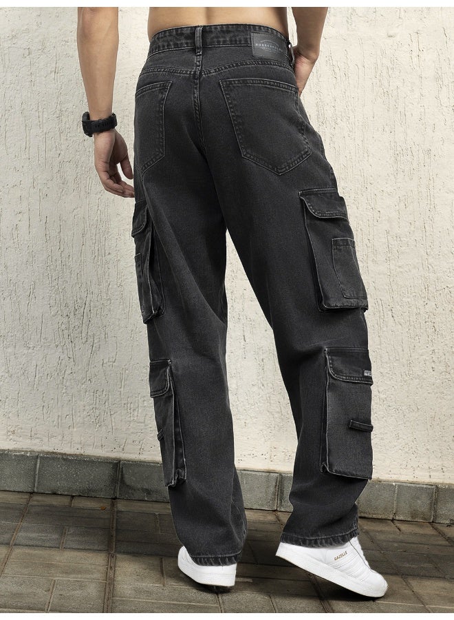 Men Black Jeans - Loose Fit with a Casual Style