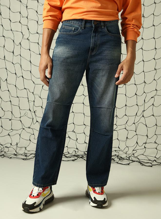 Men Indigo Jeans - Loose Fit with a Casual Look