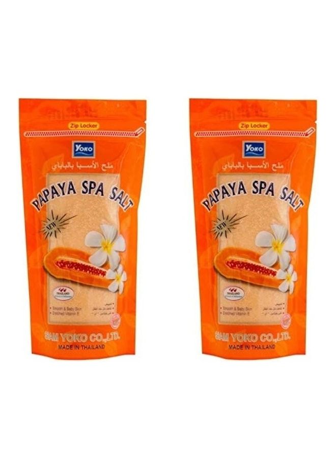 Pack Of 2 Papaya Spa Salt Body Scrub 300grams