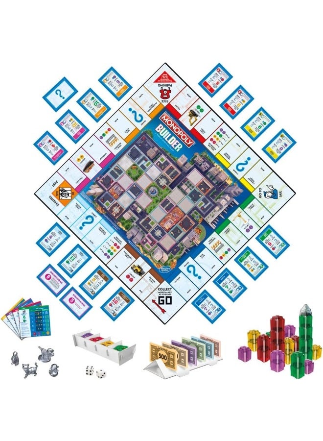 Monopoly Builder Board Game, Strategy Game, Family Game, Games for Children, Fun Game to Play, Family Board Games