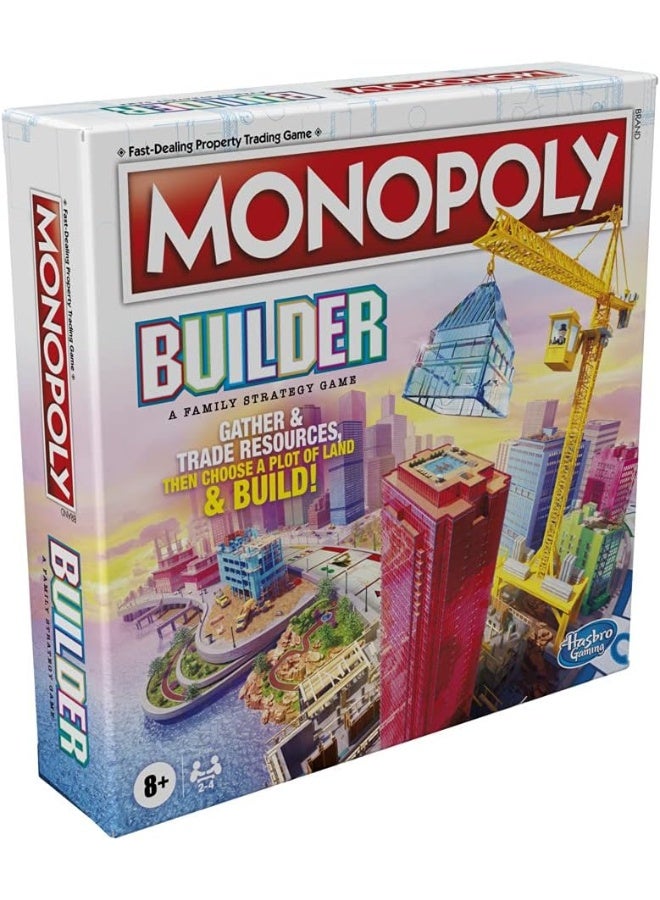 Monopoly Builder Board Game, Strategy Game, Family Game, Games for Children, Fun Game to Play, Family Board Games