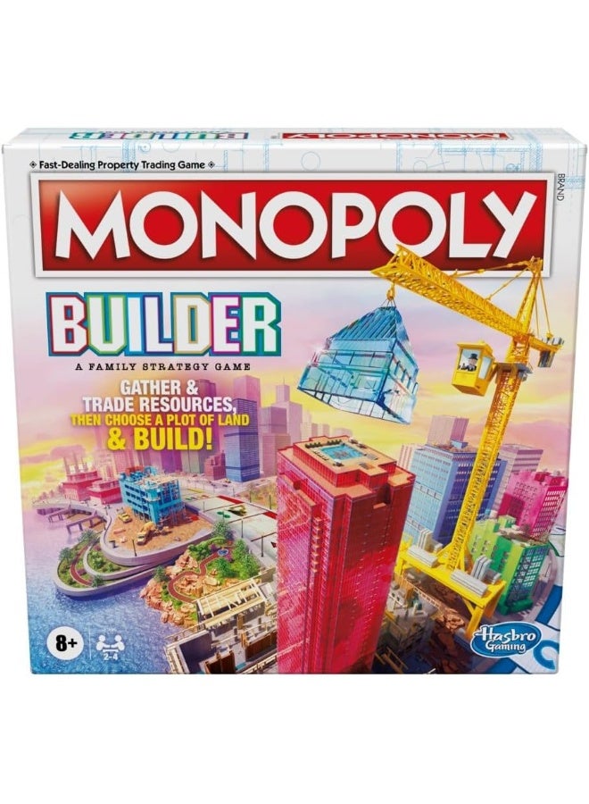 Monopoly Builder Board Game, Strategy Game, Family Game, Games for Children, Fun Game to Play, Family Board Games