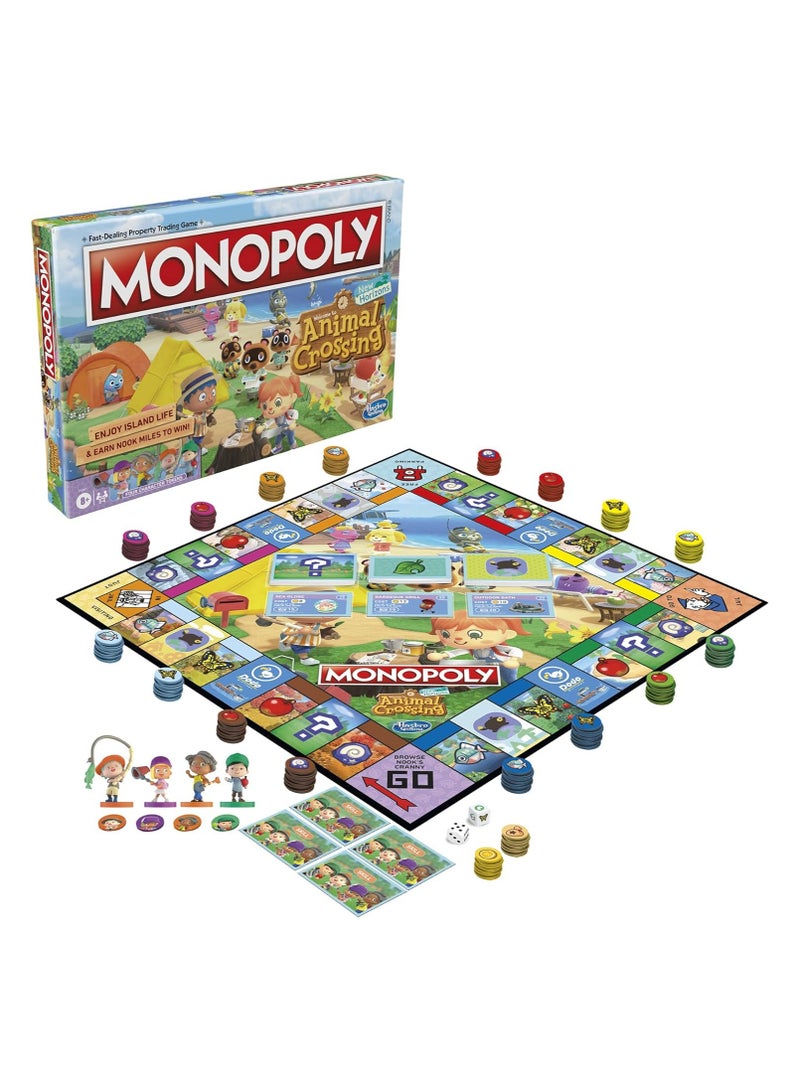 Monopoly Animal Crossing New Horizons Edition Board Game for Kids Ages 8 and Up, Fun Game to Play