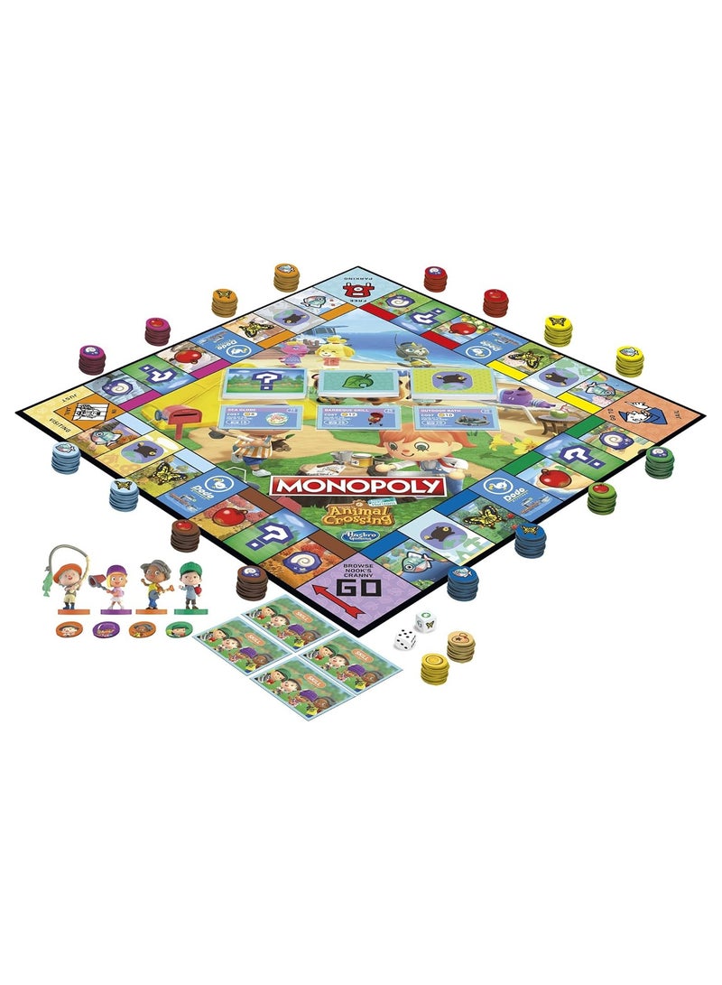 Monopoly Animal Crossing New Horizons Edition Board Game for Kids Ages 8 and Up, Fun Game to Play