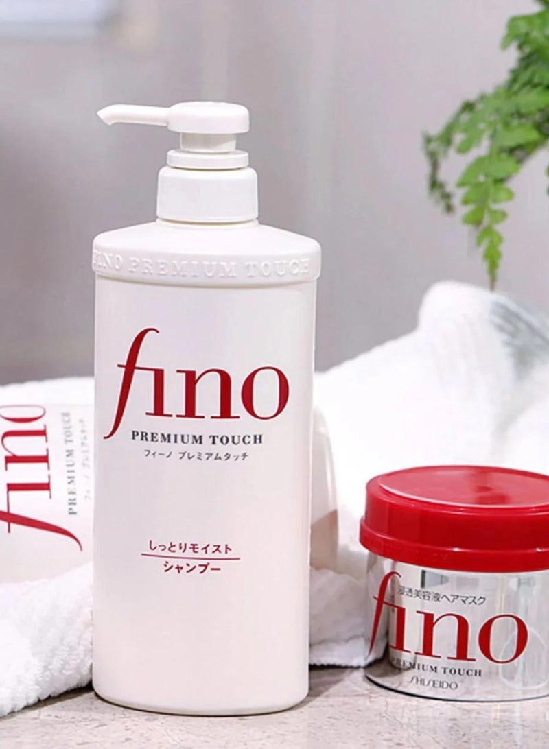 Shiseido Fitit Fino Premium Touch Moist Shampoo 550ml – Deep Moisturizing, Nourishing Shampoo for Dry and Damaged Hair