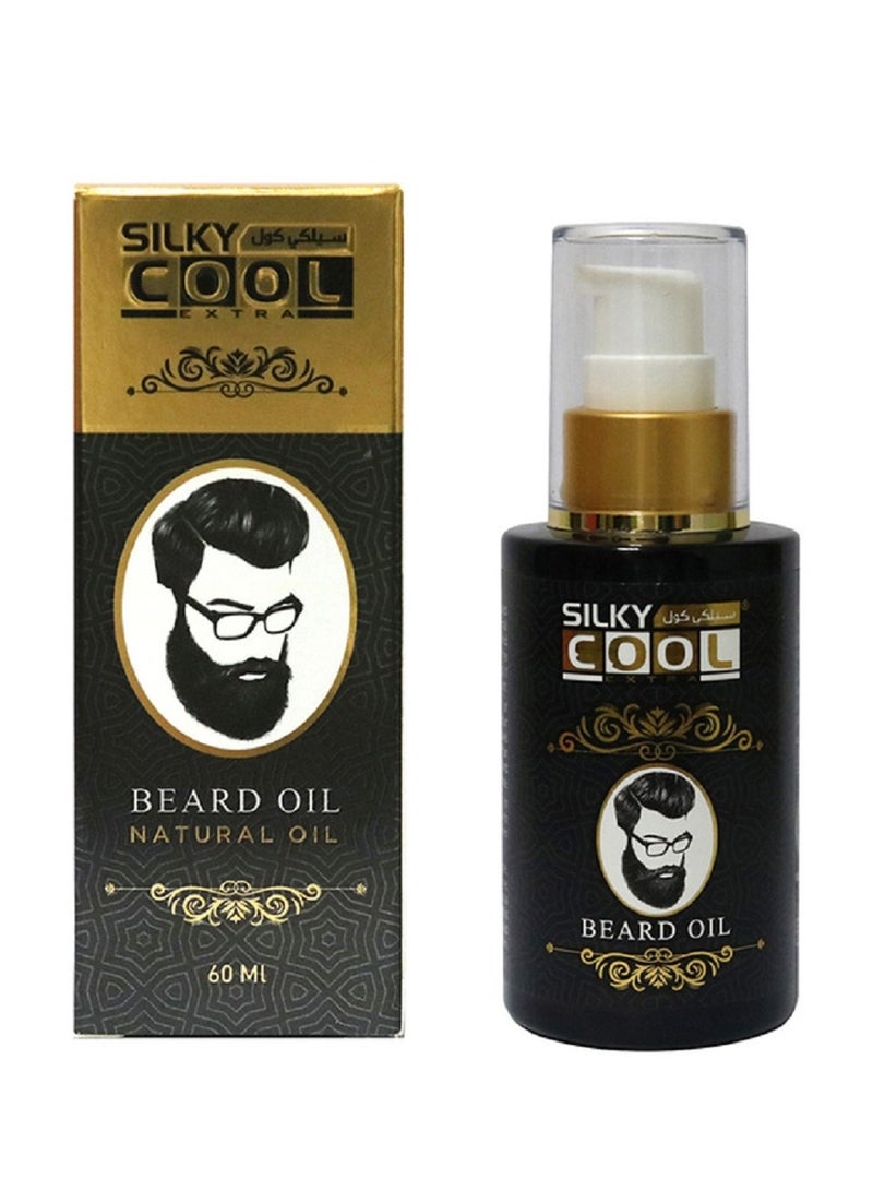 Pack Of 3 Silky Cool Natural Beard Oil 60ml x 3