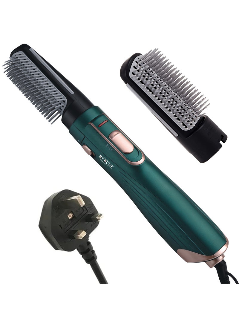 RE-2025 Green 1200W Hair Dryer Brush