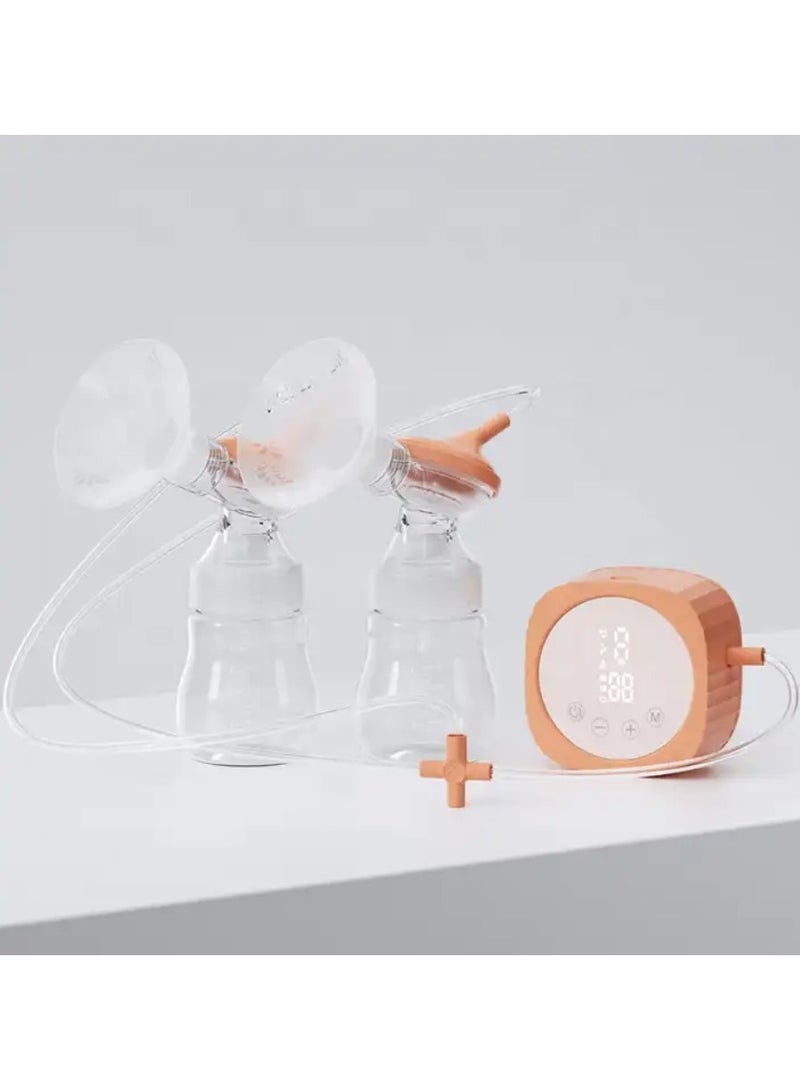 BPA Free Silicone Double Sides Electric Pump For feeding With Variable Frequency Vibration Mode