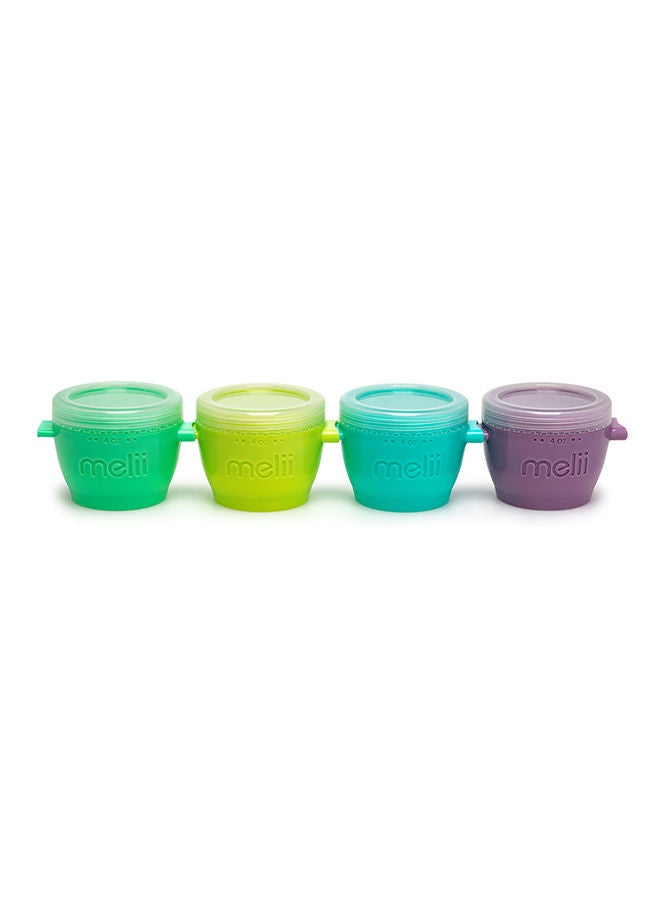 Snap And Go Pods Airtight And Leakproof Baby Food Containers Baby Food Storage Pods For Effortless Mealtime 4Oz Set Of 4