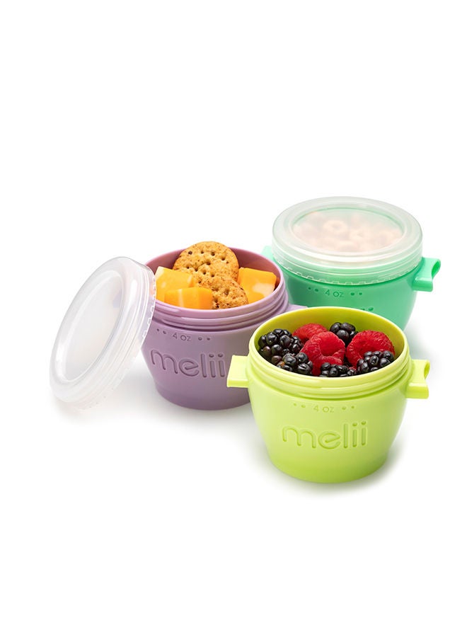 Snap And Go Pods Airtight And Leakproof Baby Food Containers Baby Food Storage Pods For Effortless Mealtime 4Oz Set Of 4