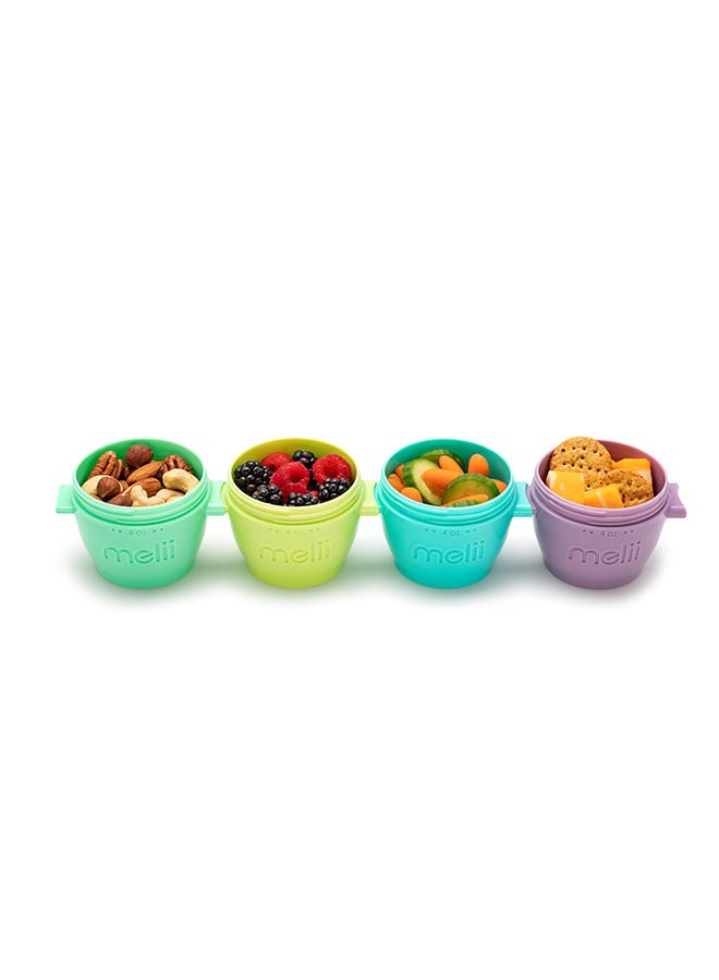 Snap And Go Pods Airtight And Leakproof Baby Food Containers Baby Food Storage Pods For Effortless Mealtime 4Oz Set Of 4