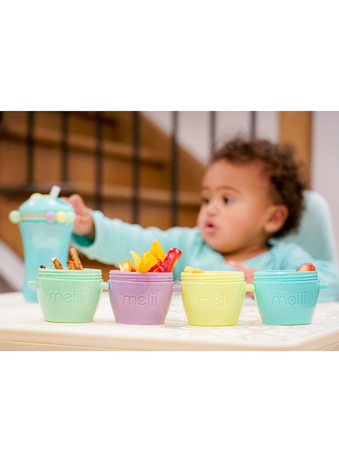 Snap And Go Pods Airtight And Leakproof Baby Food Containers Baby Food Storage Pods For Effortless Mealtime 4Oz Set Of 4