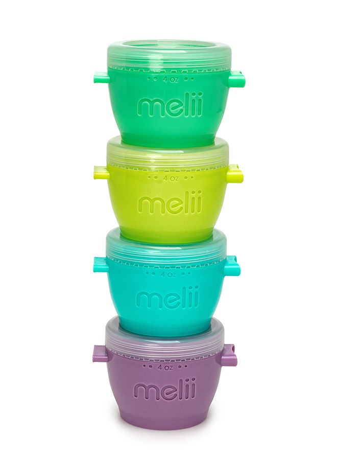 Snap And Go Pods Airtight And Leakproof Baby Food Containers Baby Food Storage Pods For Effortless Mealtime 4Oz Set Of 4