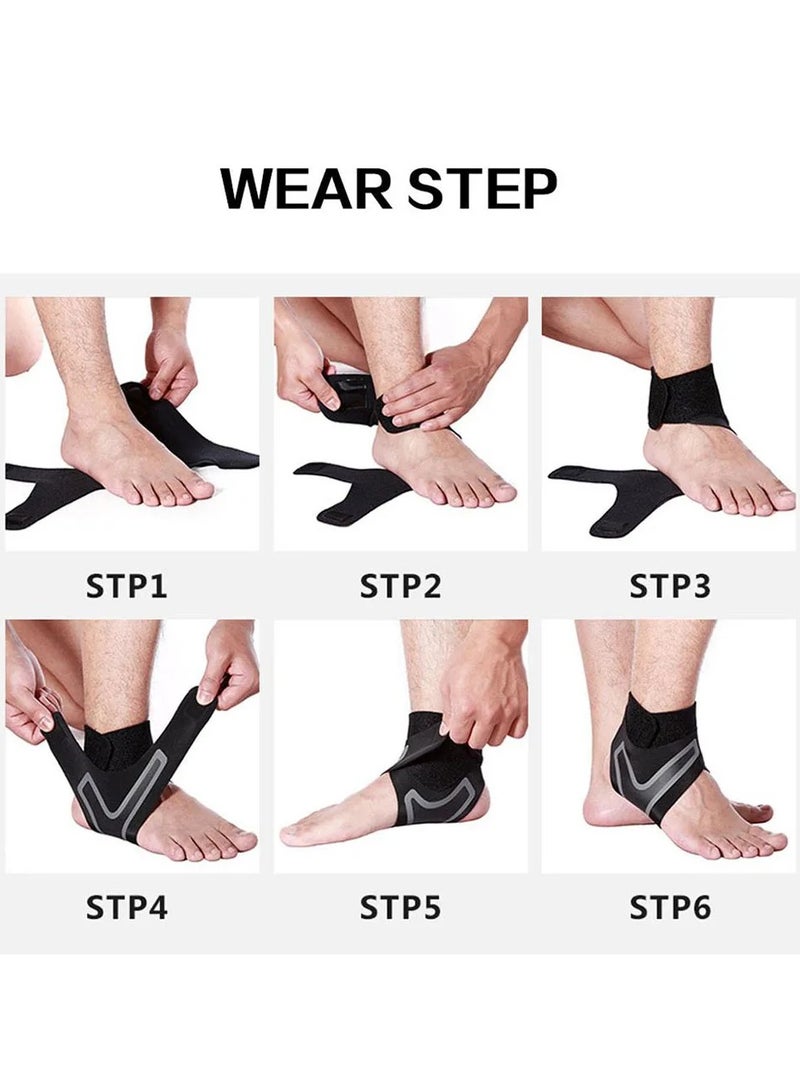 Ankle Support Brace High Protect Ankle Brace Support Wrap Adjustable Elastic Foot Bandage for Sprain Prevention Sports and Fitness Protection