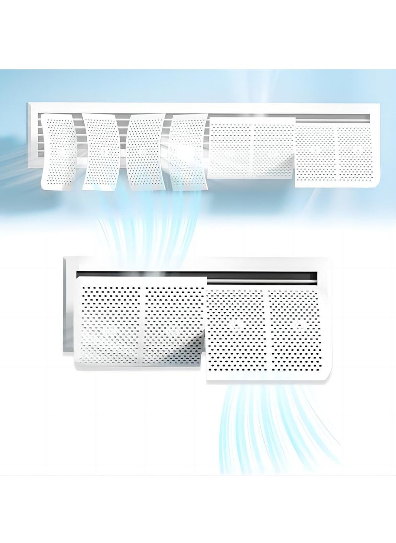 4 Pcs Freestanding Air Vent Deflector, Adjustable Wind Direction, Ceiling Register Vent Deflector, Air Conditioner and AC Air Deflector, Suitable for Central Air Conditioning