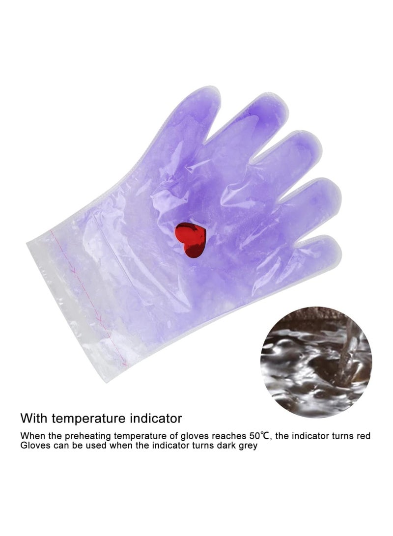 Paraffin Wax Gloves for Hand Manicure Nourishing Gloves Paraffin Wax For Moisturizing Hydrating Hands Scented Disposable Microwaveable Thermal Therapy Soft Smooth Deeply Hydrates Wax Therapy