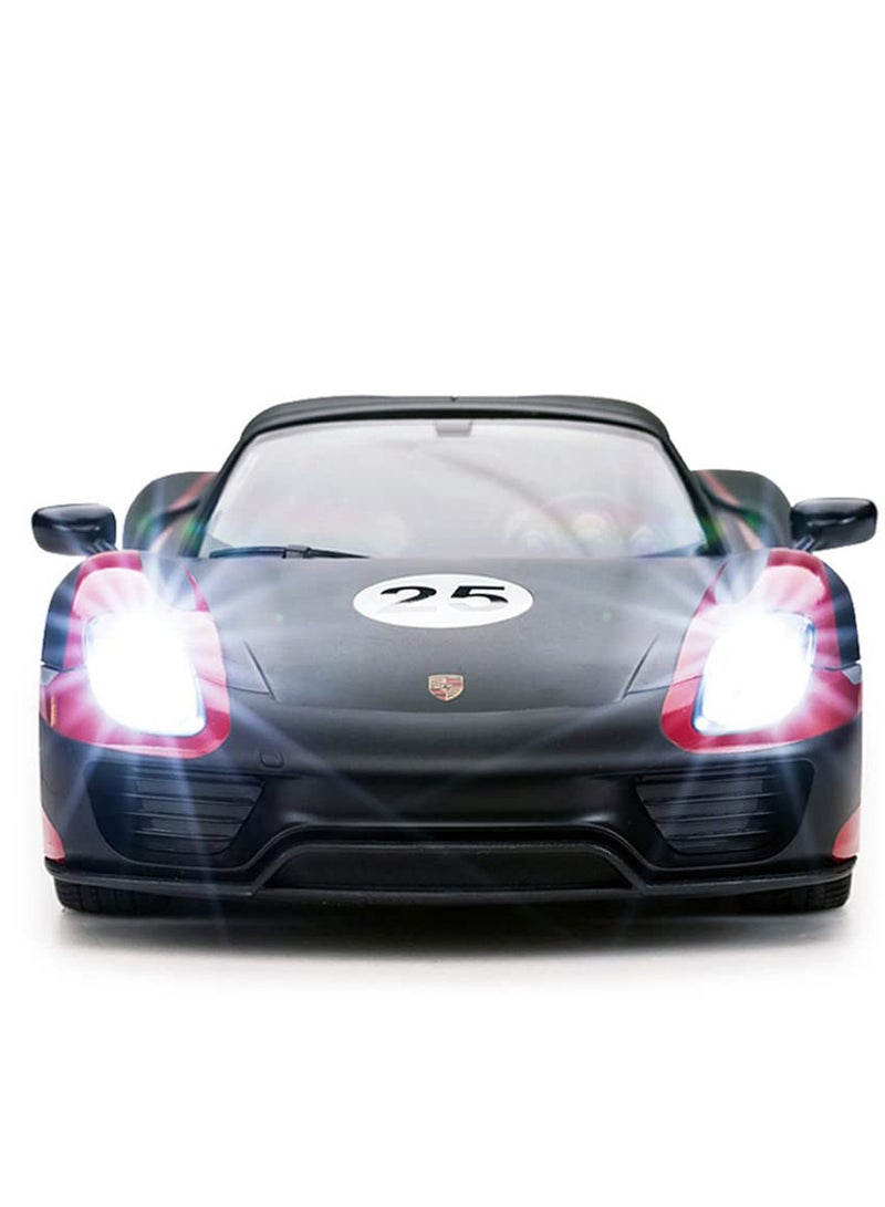 Remote Control Car 1/14 Scale Remote Control Model for Porsche 918 Spyder Electric Sport Racing Hobby Toy Car Model Vehicle for Boys,Girls,Teens and Adults Gift Blcak