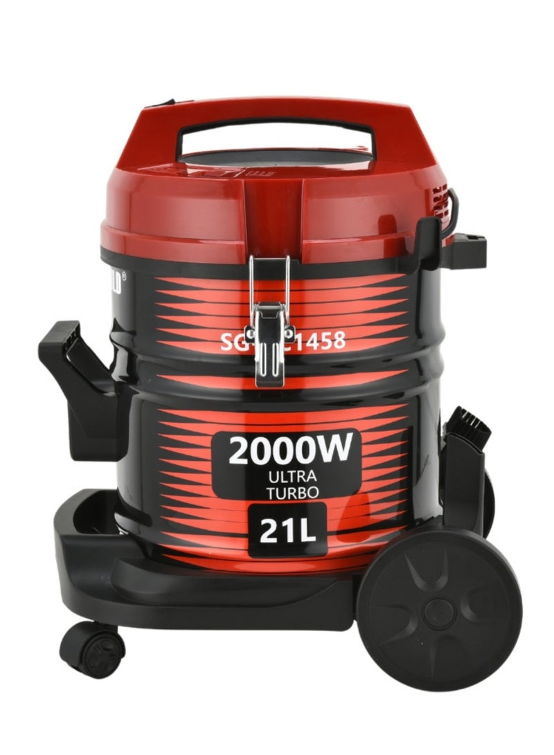 Dry Vacuum Cleaner 21L 2000W With Telescopic Tube 1.5M Cable