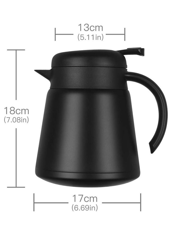 Thermal Coffee Jug With Lid Black