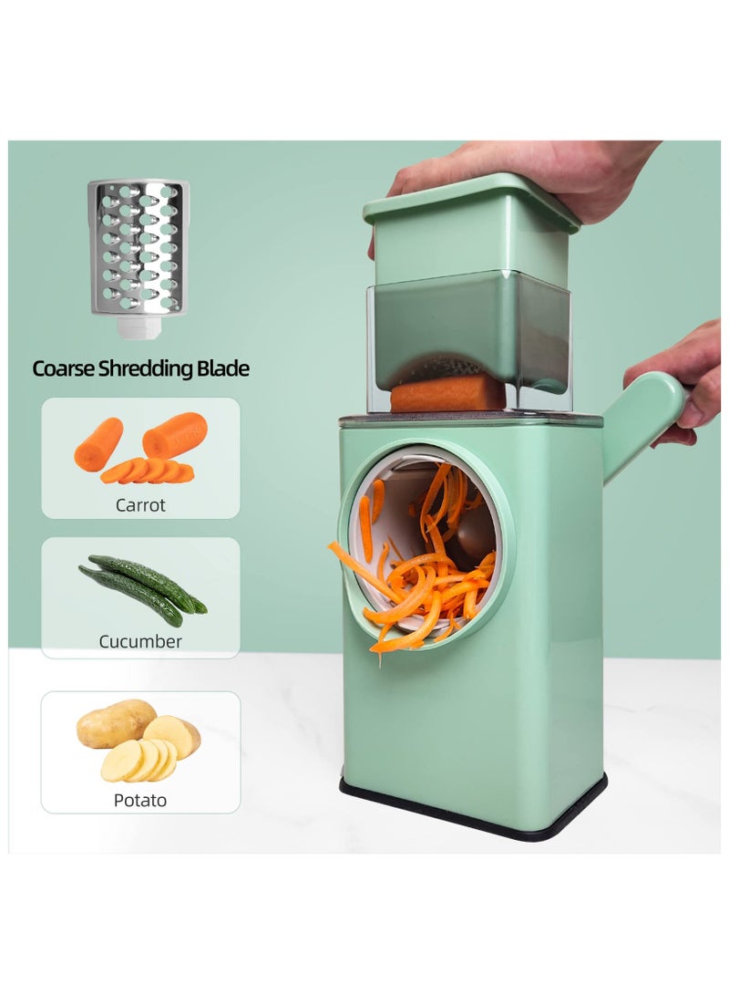 Vegetable Chopper with 3 Blades - Cheese Grater with Mandoline Slicer | Strong Suction Base, Easy to Clean | Vegetable Cutter for Potatoes, Vegetables, Cheese, Salad | Ideal Kitchen Gift