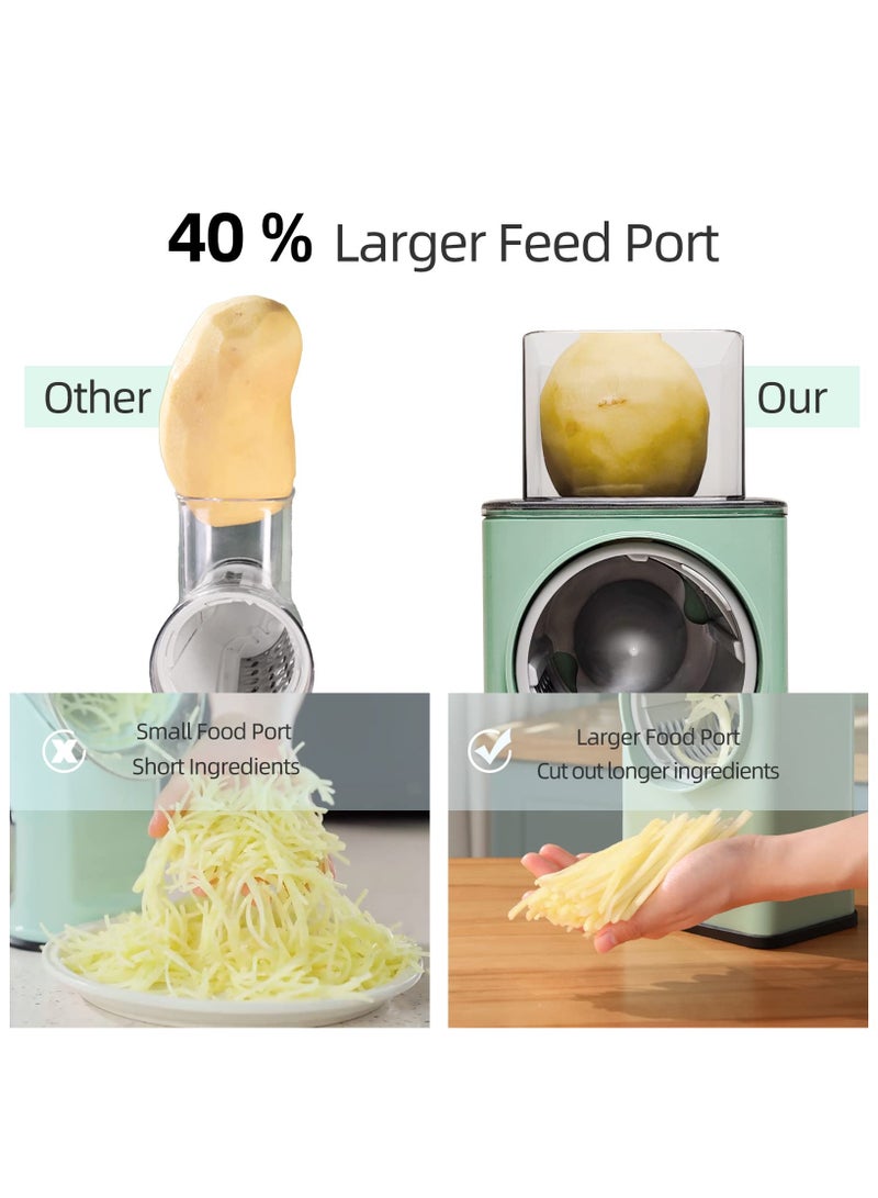 Vegetable Chopper with 3 Blades - Cheese Grater with Mandoline Slicer | Strong Suction Base, Easy to Clean | Vegetable Cutter for Potatoes, Vegetables, Cheese, Salad | Ideal Kitchen Gift