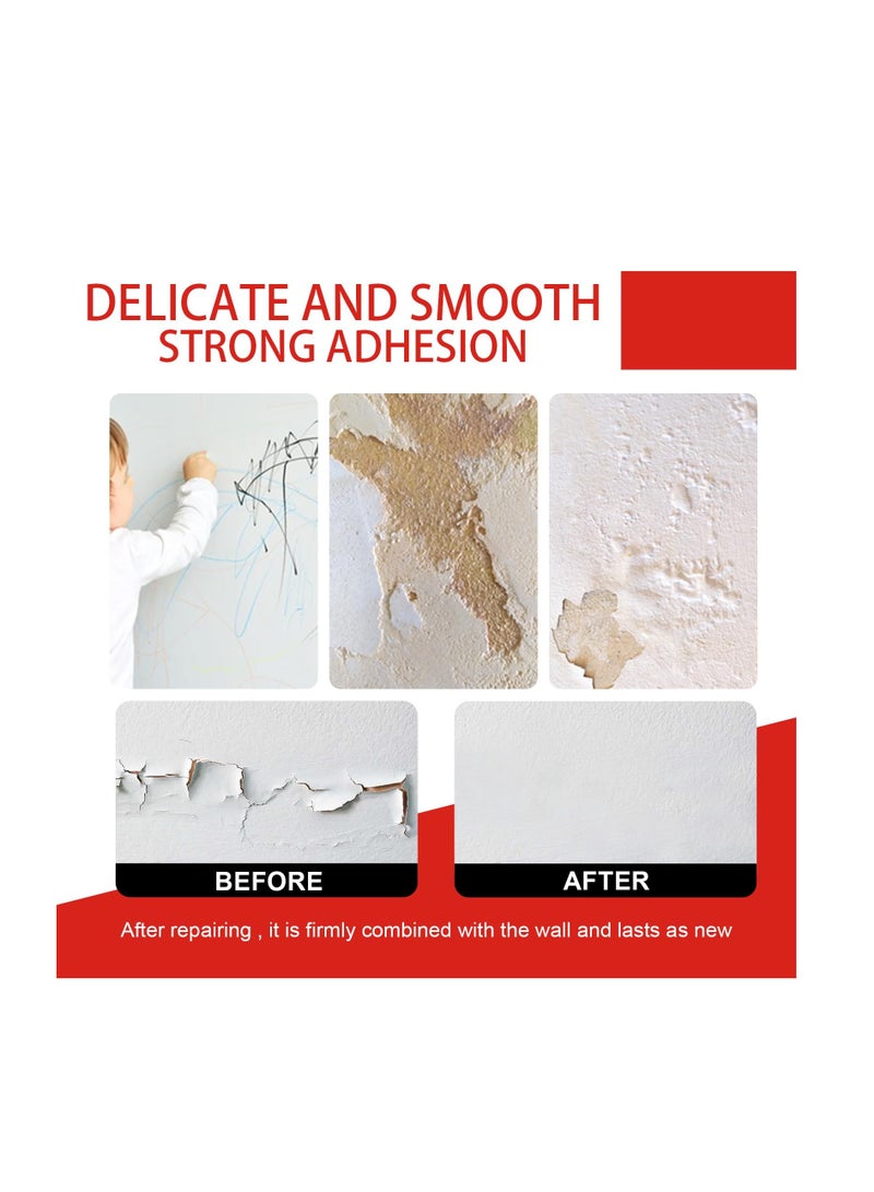 Waterproof Wall Repair Paste with Scraper, 2 PCS 300g Drywall Patch Repair Kit, Wall Repair Putty, Wall Patching Pastes, Wall Mending Agent for Home Wall, Plaster Dent & Wood Scratch Repair