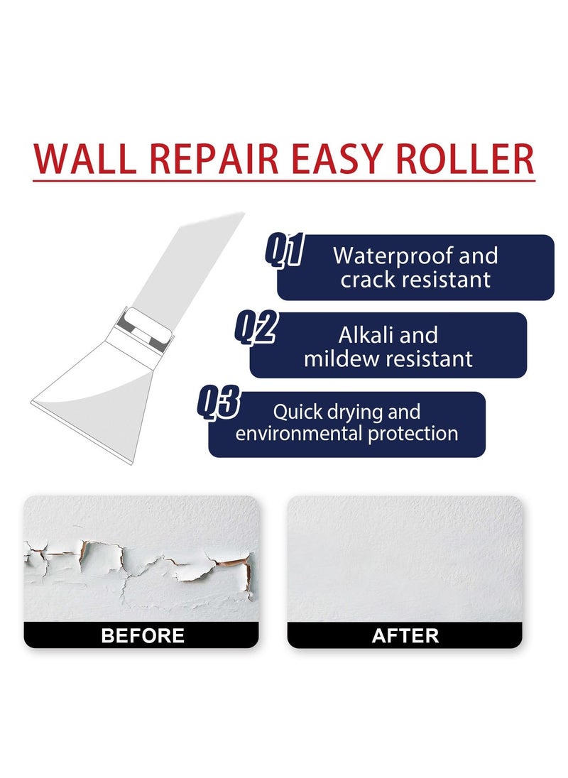 Wall Mending Ointment, 2Pcs Home Wall Repair Cream, 3 in 1 Repair Applicator Wall, Crack Filler for Walls, Patching Plaster Wall Repair,Wall Mending Agent, Hole Patching Kit Wall Drywall