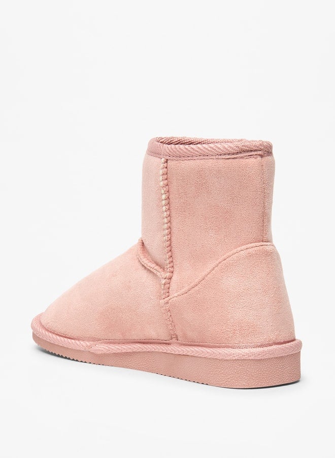 Girl's Solid High Cut Slip-On Boots